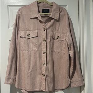 Sanctuary Blush Herringbone Shirt